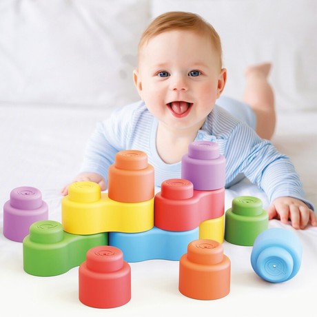 Quercetti Momy Soft Blocks Set (12 Pieces)