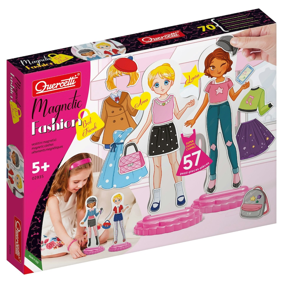 Quercetti Magnetic Fashion Dolls - Best Friends Anna & Laura