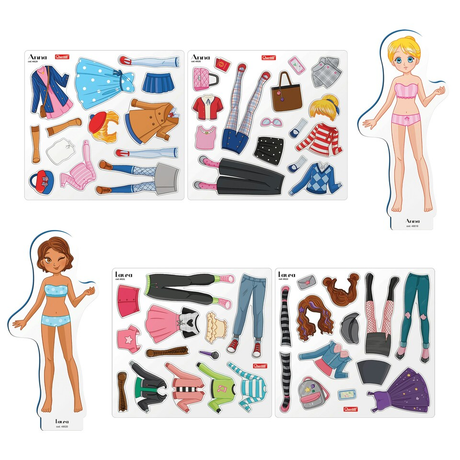 Quercetti Magnetic Fashion Dolls - Best Friends Anna & Laura