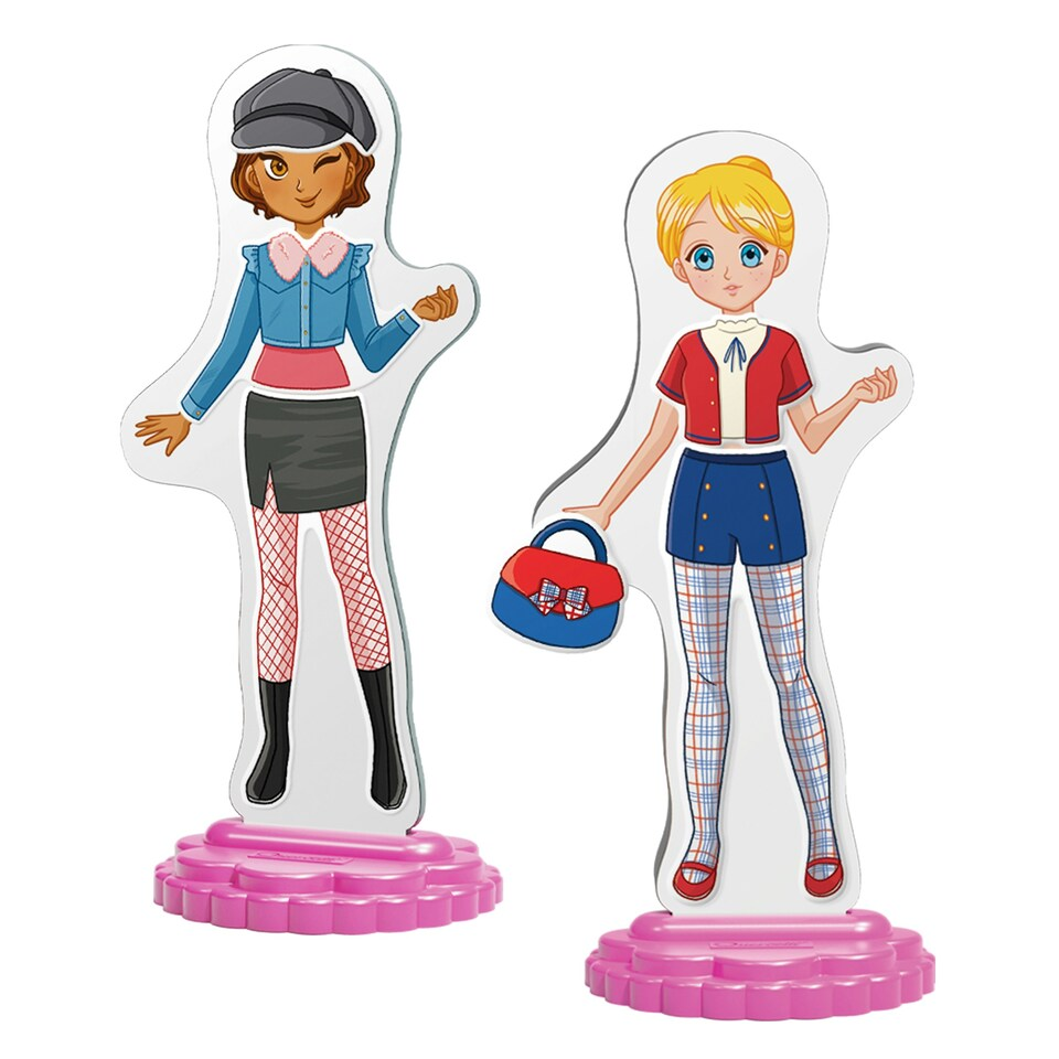 Quercetti Magnetic Fashion Dolls - Best Friends Anna & Laura