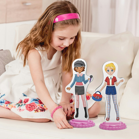 Quercetti Magnetic Fashion Dolls - Best Friends Anna & Laura