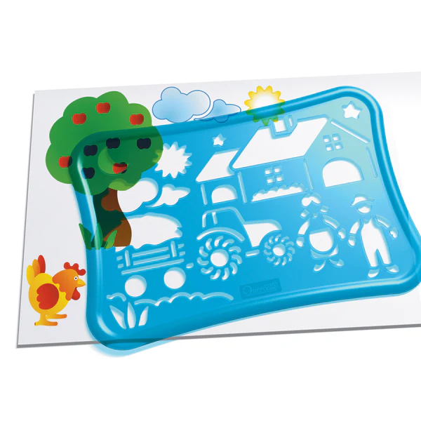 Quercetti Stencils Design Farm Set