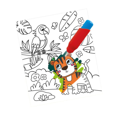 Colouring With Water Book With Water Brush - Travel