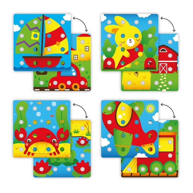 Quercetti Jumbo Peggy Peg Art Starter Set (20 Pieces)