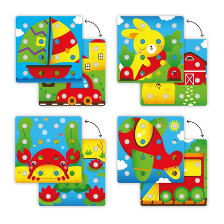 Quercetti Jumbo Peggy Peg Art Starter Set (20 Pieces)