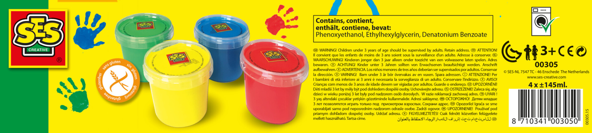 Fingerpaint 4 Colours X145ml