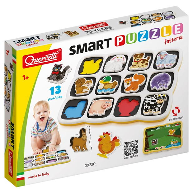 Quercetti Smart Puzzle Magnetic Farm Animals