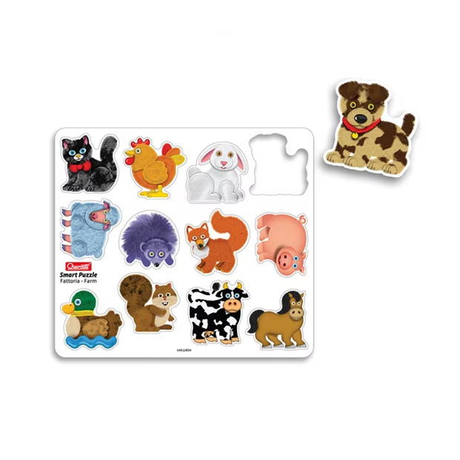 Quercetti Smart Puzzle Magnetic Farm Animals