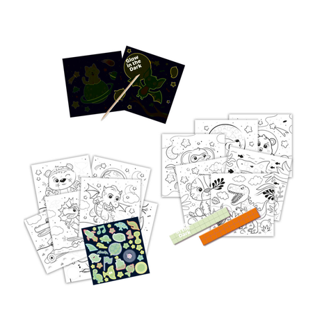 Activity Colouring Book Glow in the Dark 3 in 1
