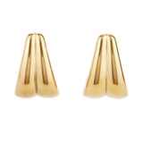 Retro Waterfall Gold Hoops