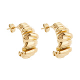 Scrunched Gold Earrings