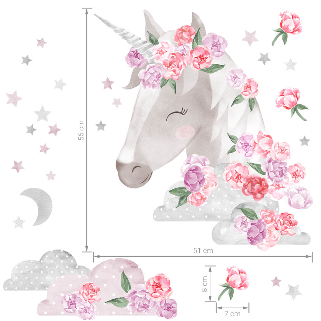 Wall Sticker | Pink Unicorn