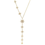 Juliet Star Burst Y Drop Necklace | 18K Gold Plated