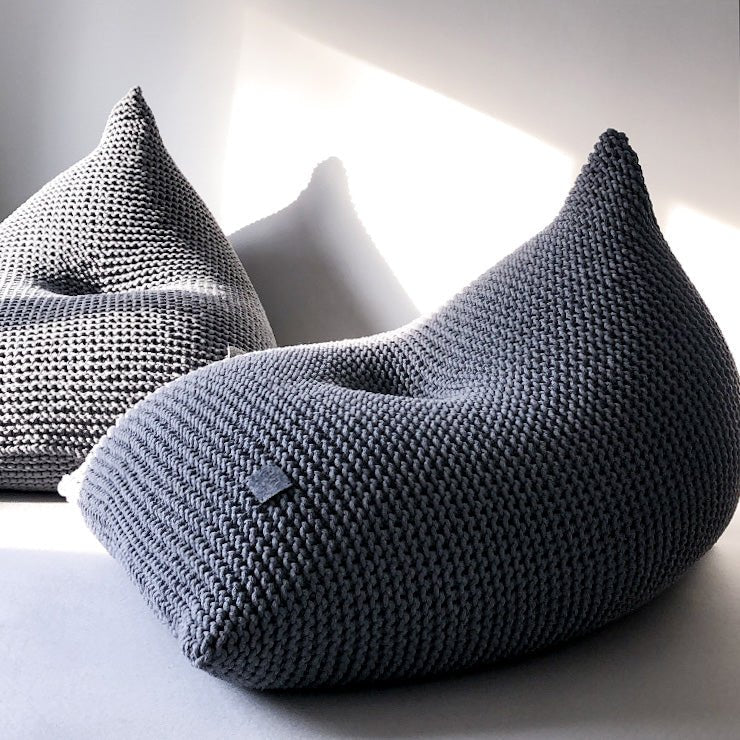 Knitted Bean Bag | DARK GREY