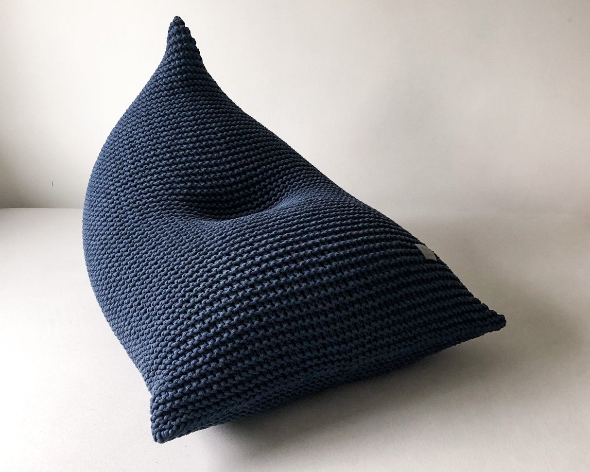 Knitted Bean Bag | DENIM BLUE