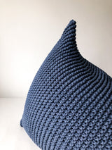Knitted Bean Bag | DENIM BLUE