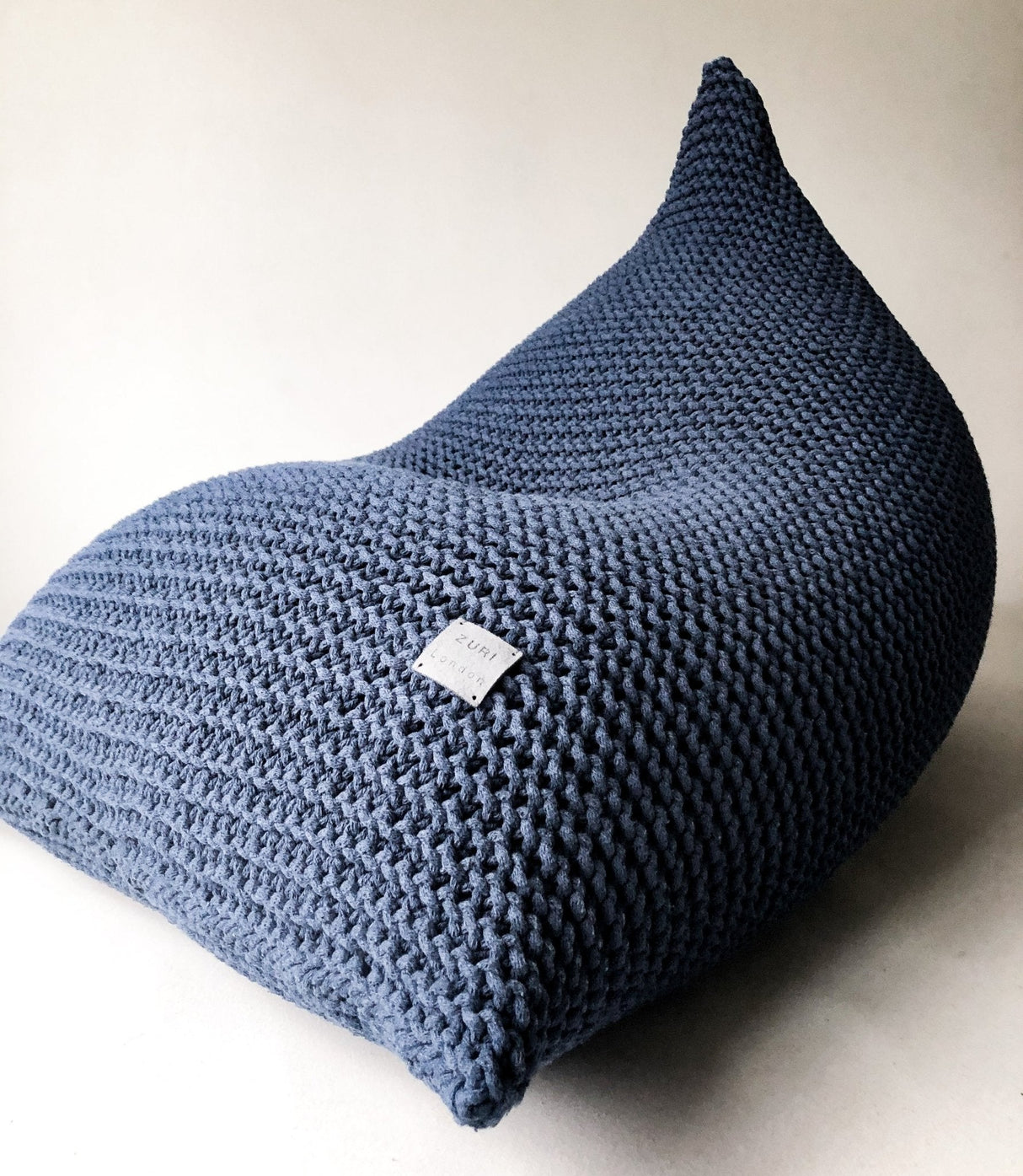 Knitted Bean Bag | DENIM BLUE