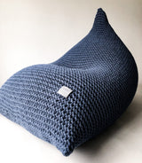 Knitted Bean Bag | DENIM BLUE