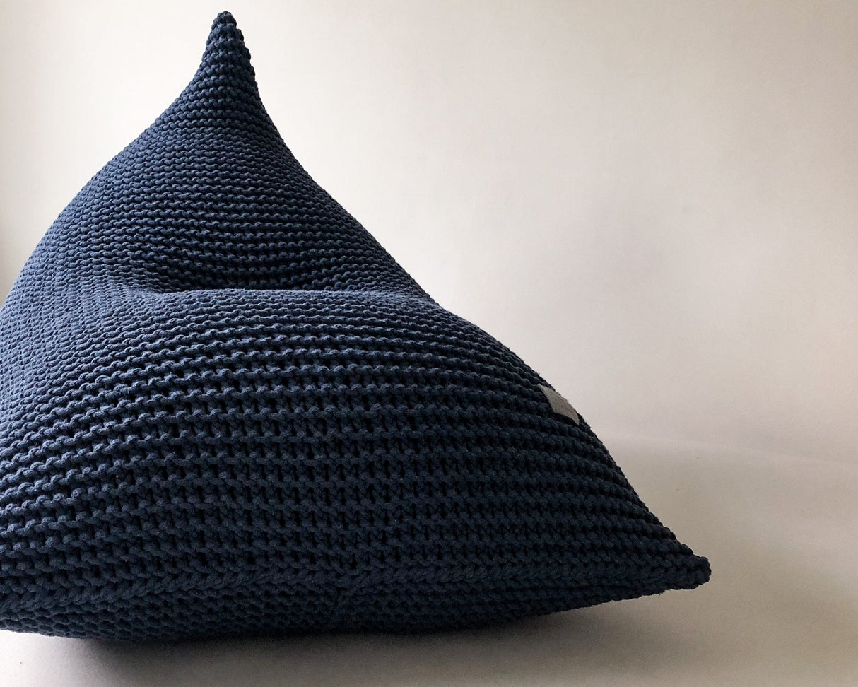 Knitted Bean Bag | DENIM BLUE