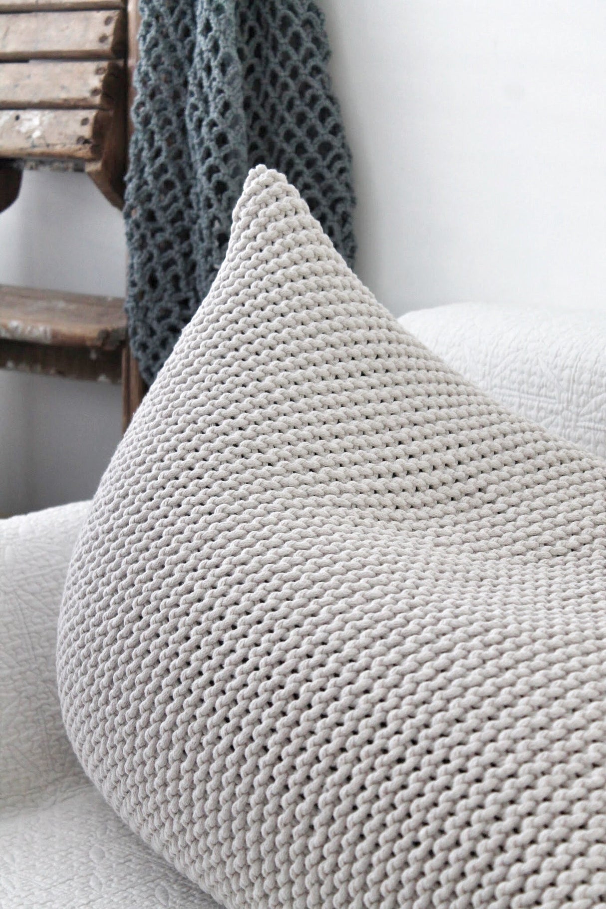 Knitted Bean Bag KIDS | OATMEAL