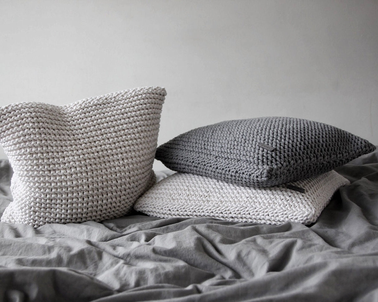 Knitted Cushion | DARK GREY