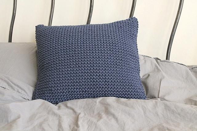 Knitted Cushion | DENIM BLUE
