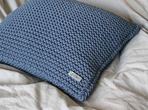 Knitted Cushion | DENIM BLUE