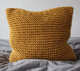 Knitted Cushion | MUSTARD