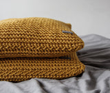 Knitted Cushion | MUSTARD