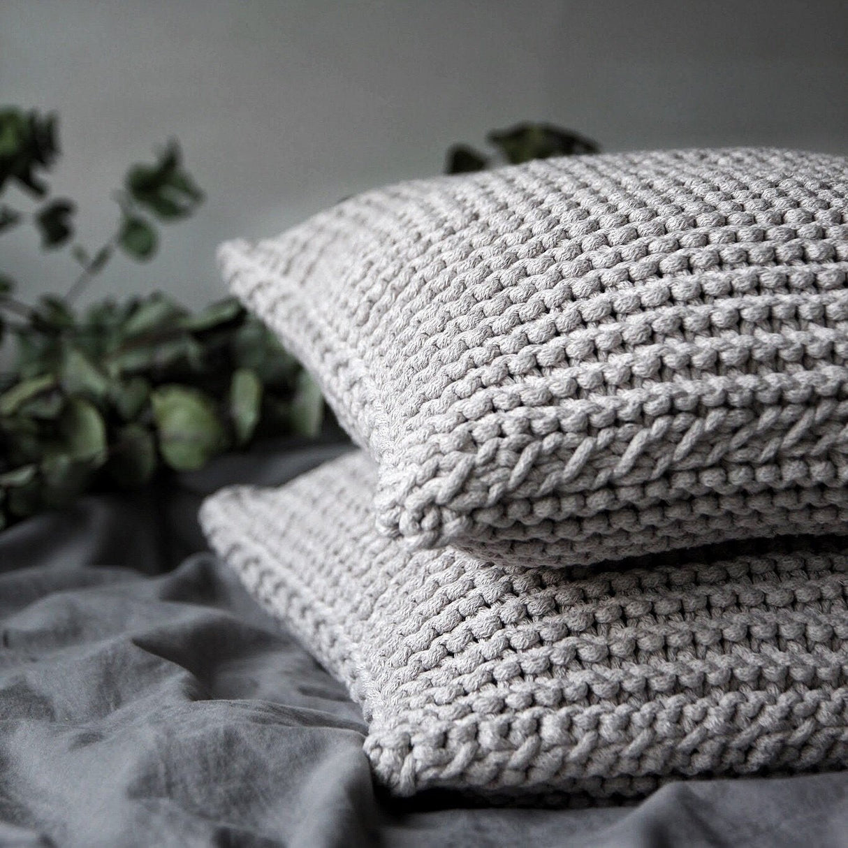 Knitted Cushion | OATMEAL