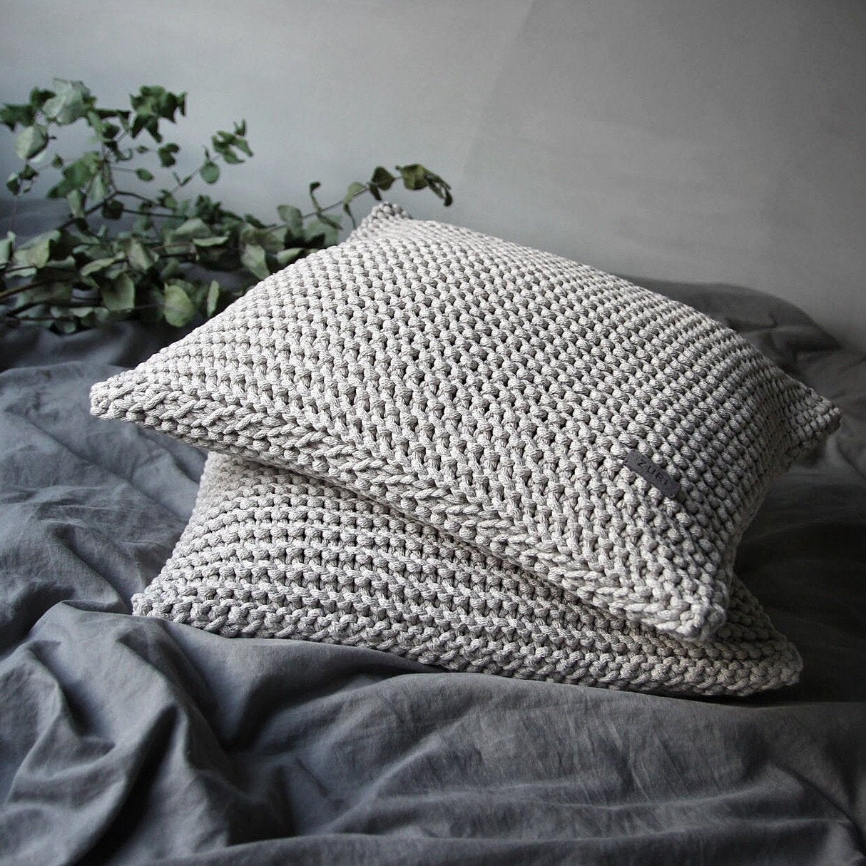 Knitted Cushion | OATMEAL