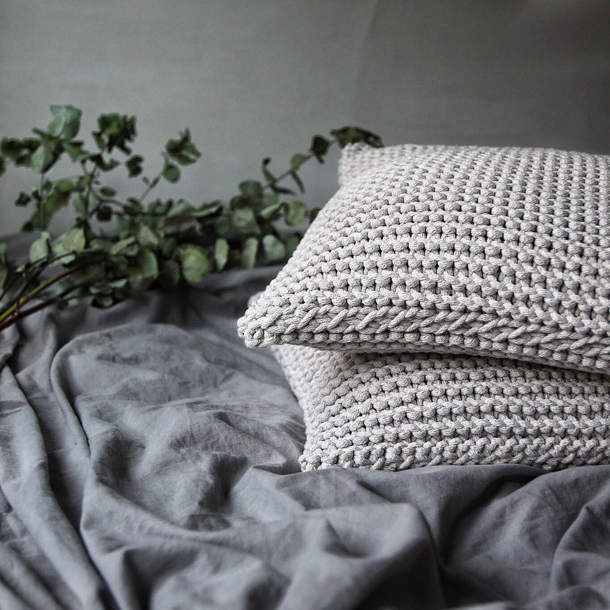 Knitted Cushion | OATMEAL