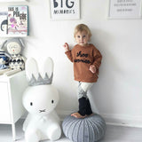Knitted Pouffe, Small | DARK GREY
