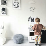 Knitted Pouffe, Small | DARK GREY