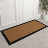 Kyla Large Black Border Natural Double Width Doormat