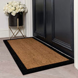 Kyla Large Black Border Natural Double Width Doormat