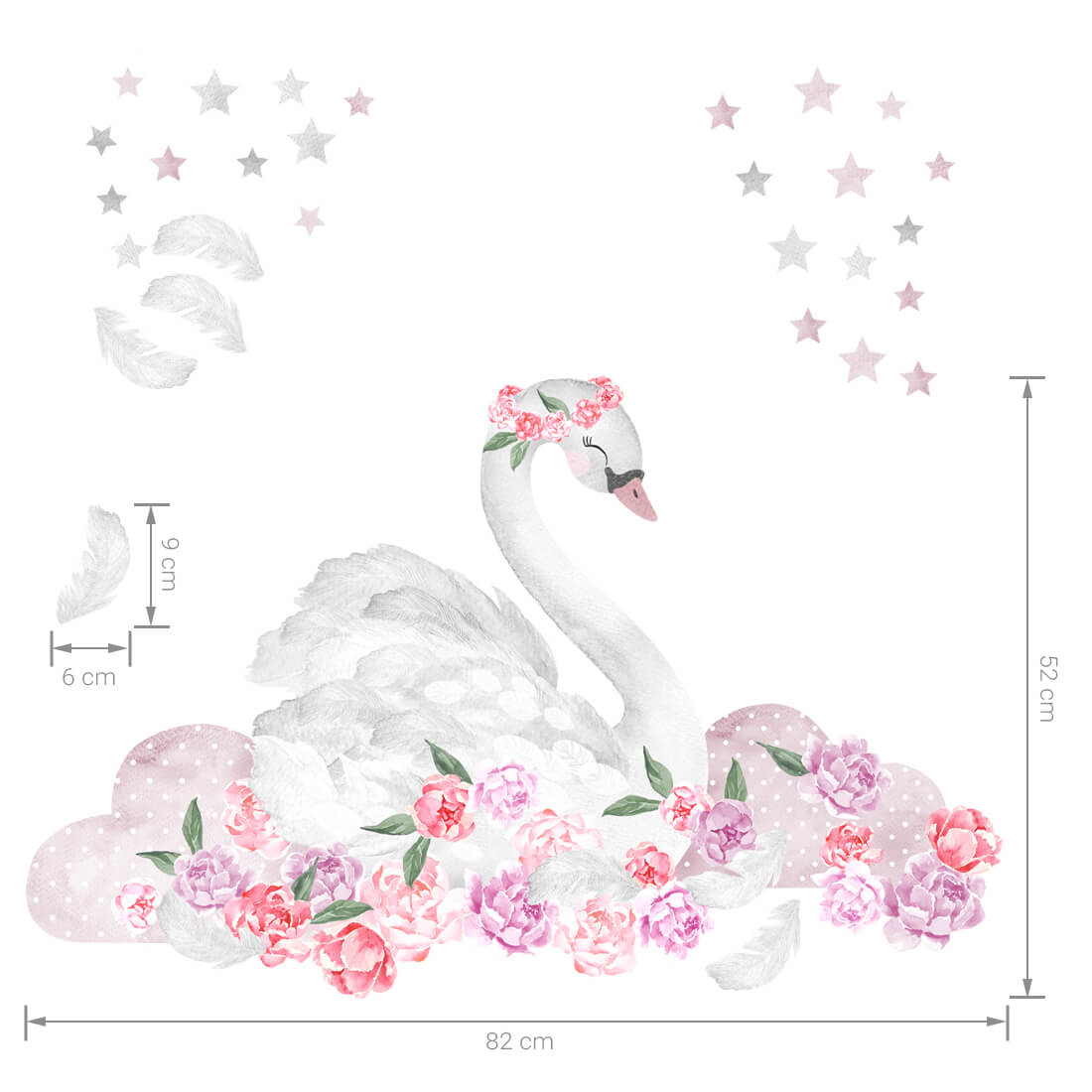 Wall Sticker | Pink Swan
