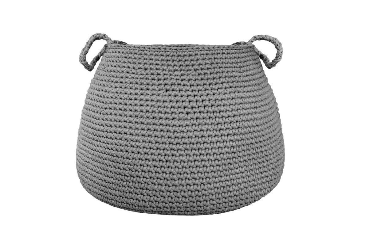 Crochet Basket, Size XL | DARK GREY