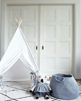 Crochet Basket, Size XL | DARK GREY