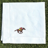 Horse Racing Napkins | Embroidered Fathers Day