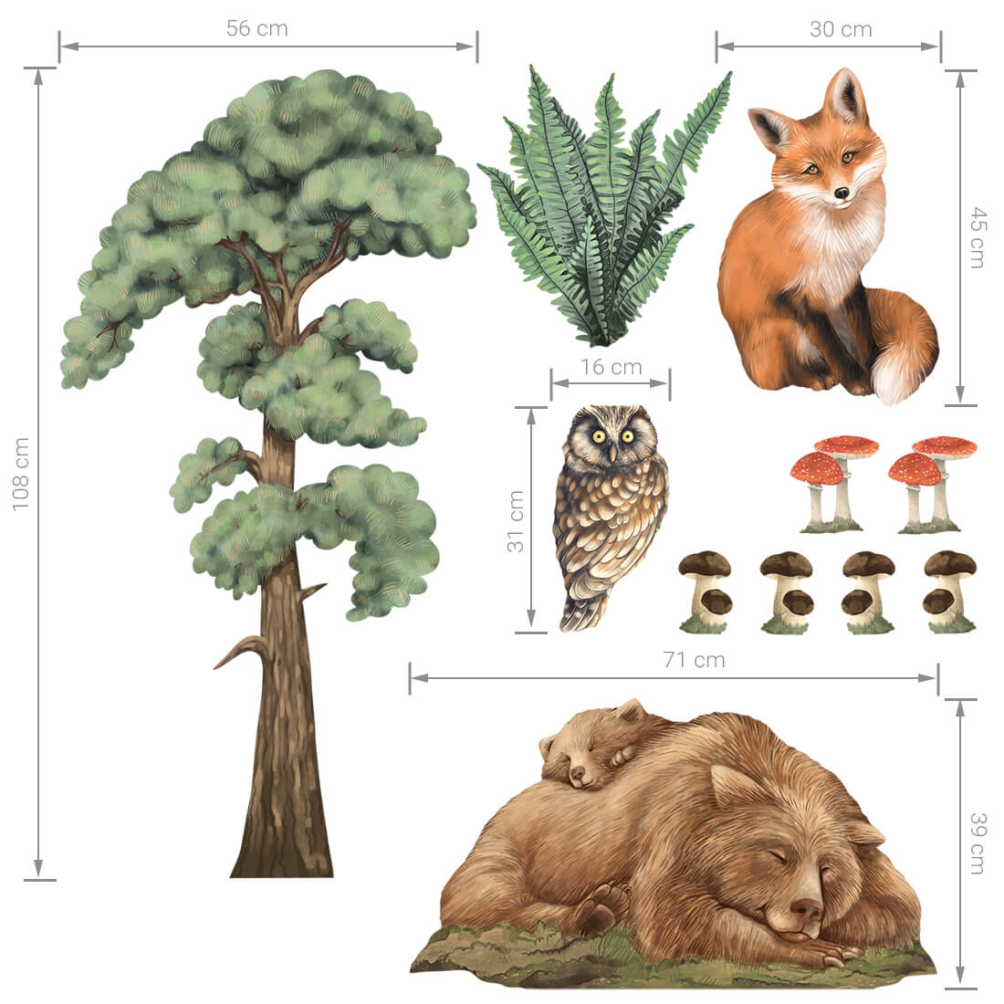 Wall Sticker | Forest Animals I