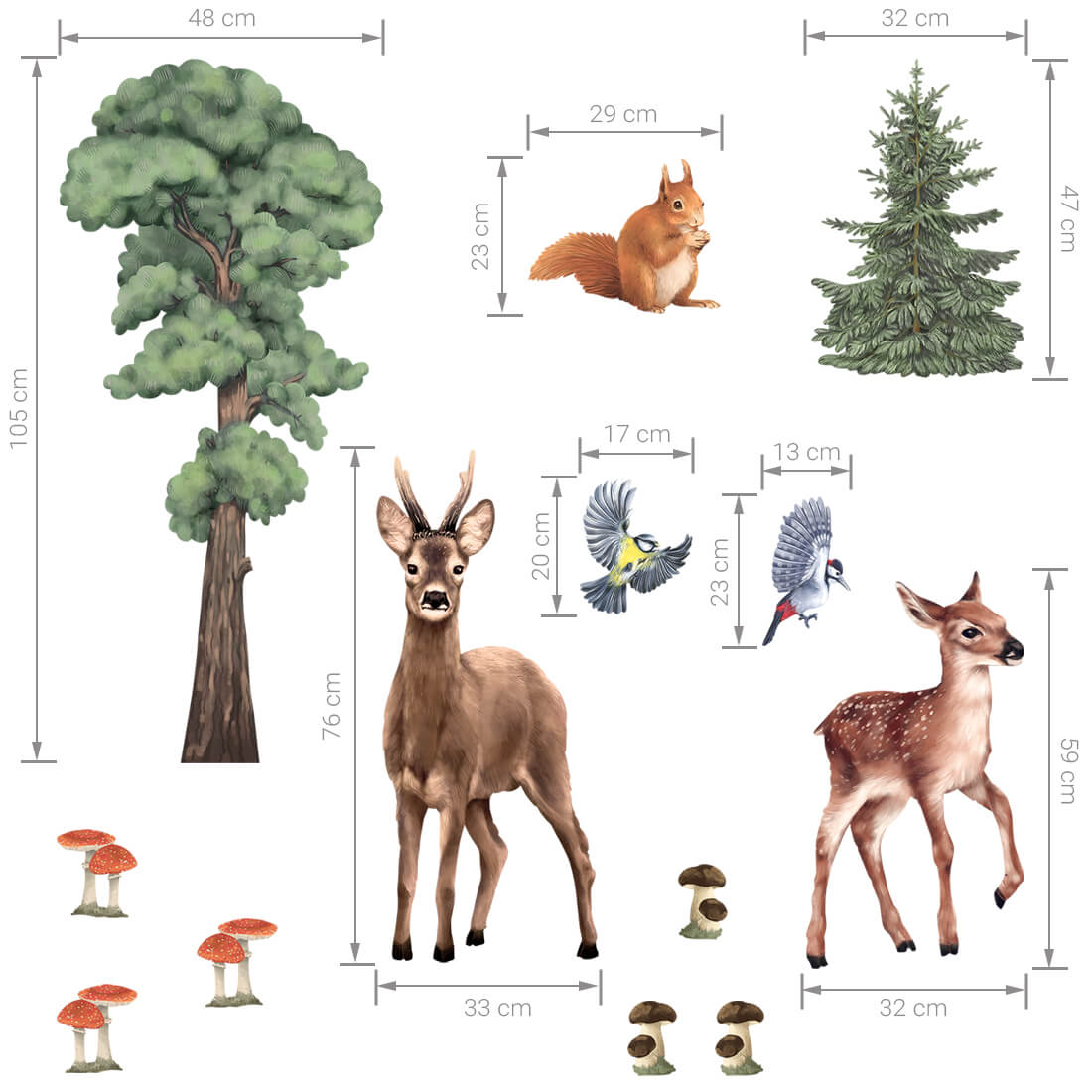 Wall Sticker | Forest Animals II