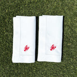 Pair of Embroidered Lobster Napkins