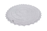 Crochet Rug MANDALA | LIGHT GREY