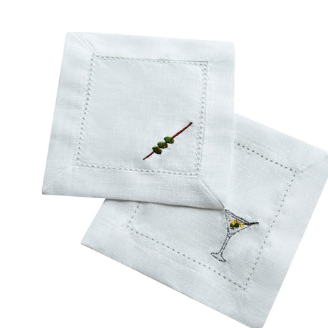 Martini & Olives Cocktail Napkins | Set of 2