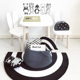 Crochet Basket, Size L | CHARCOAL