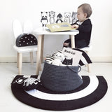 Crochet Basket, Size L | CHARCOAL