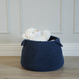 Crochet Basket, Size L | DENIM BLUE