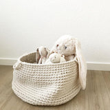 Crochet Basket, Size L | IVORY