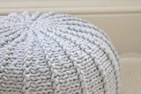 Knitted Pouffe, Medium | LIGHT GREY